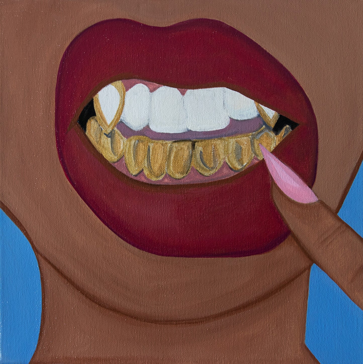 Gold Grillz Print